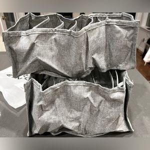 NIB ORGANIZER Closet/Wardrobe-2 Piece Set! Gray, 1 Large & 1 Small.